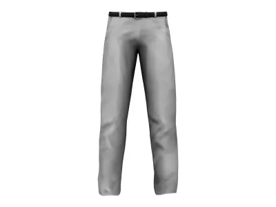 Men Gray Casual Pants Low-poly 3D model