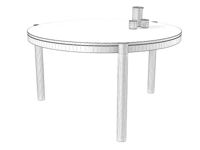 Gustav Round Dining Table 3D model