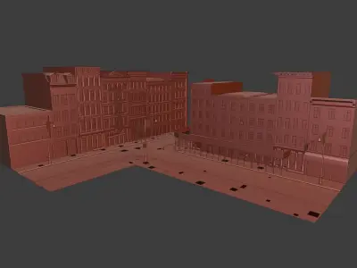 New York City SoHo Architecture Building Pack Low-poly 3D model