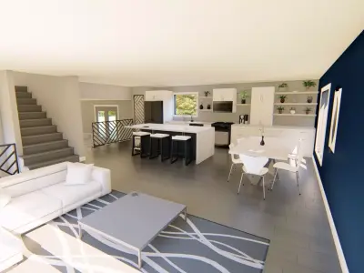 Kitchen Model living room of person floor plan Free 3D model