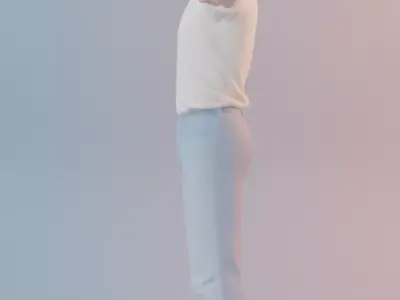 Jinu - KPop Demon Hunters T-pose Low-poly 3D model