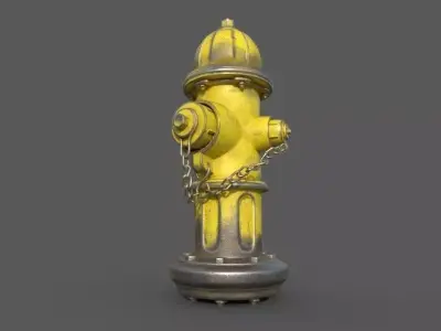 Fire Hydrant  Low-poly 3D model