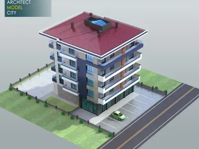 Architectural 3D Home Model  Low-poly 3D model purchase