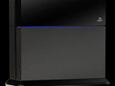 Sony PlayStation 4 Game Console with Stand Low-poly 3D model