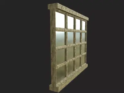 Generic Wooden Window Low-poly 3D model