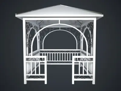 Alcove White New Low-poly 3D model