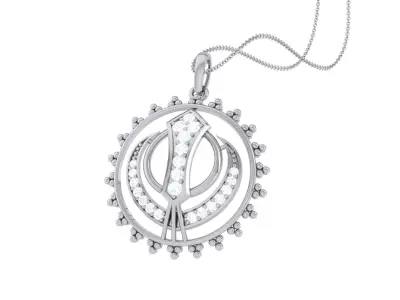 The Akal Purakh  Spiritual Pendant 3D print model