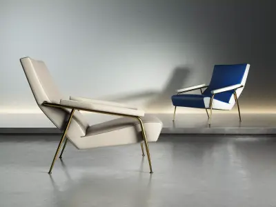 D153 pair of lounge chairs 3D model