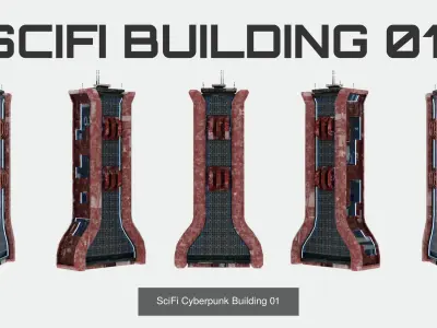 SciFi Buildings Assetpack - 10 buildings