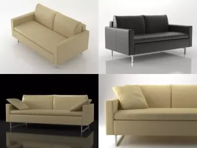 S 2948 four sofas 3D model