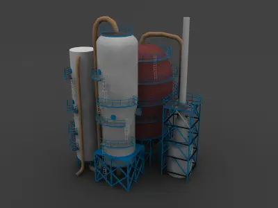 refinery unit 3D model