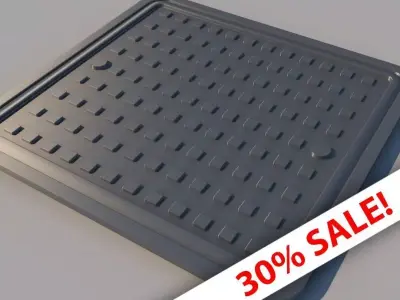 Manhole Cover Low-poly 3D model