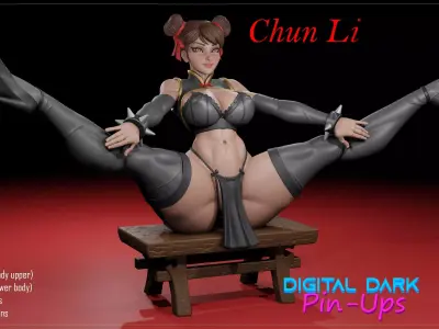 Chun Li with NSFW version and Miniatures 3D print model