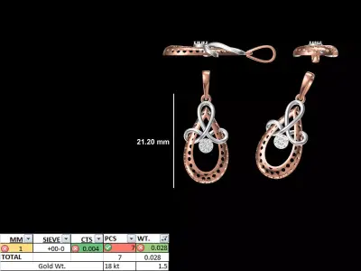 Light Weight Pendant STL OBJ FBX JCD Details 3D print model