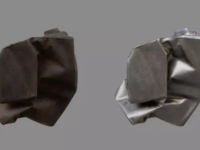 Crushed Paint Can Rectangular 05 3D model