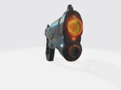 Futuristic sci-fi energy weapon 3D model