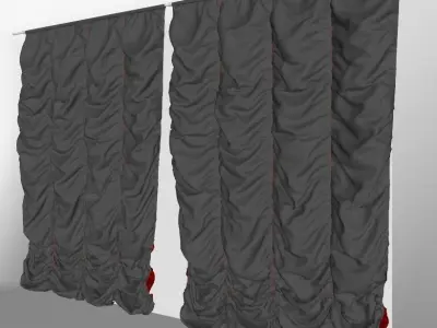 Marvelous Designer and 3DS Max Curtains01 Bigger Free 3D model