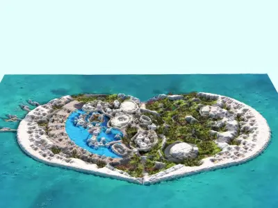 The Heart of Europe Island 3D model