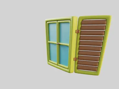 Cartoon Window 19b 3D model