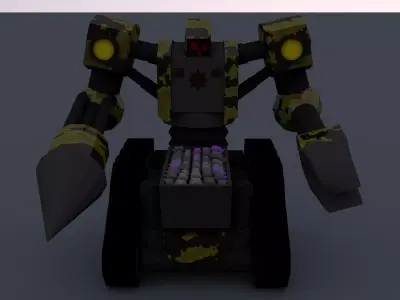 Mining robot Low-poly 3D model