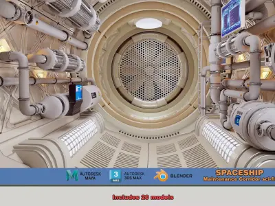 Spaceship Maintenance Corridor  3D model