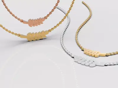 Girly leaf pendant 3D print model