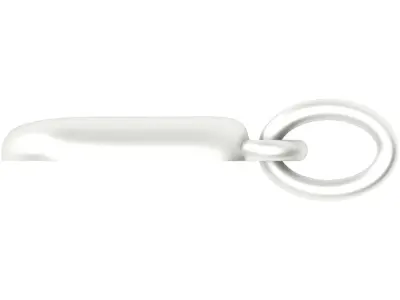 Minimalist Swirl  J  Alphabet Pendant Free 3D print model