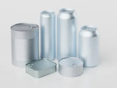  Aluminum &amp;amp; Tin Cans Bundle - Beverage and Food Containers 