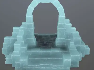 ice gate  Low-poly 3D model