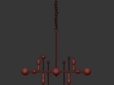 Modern Milky Way Chandelier 3D model
