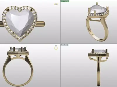 HEART RING 3D model