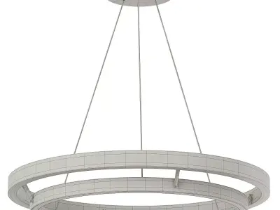 Weathered Oak LED Pendant Light Low-poly 3D model