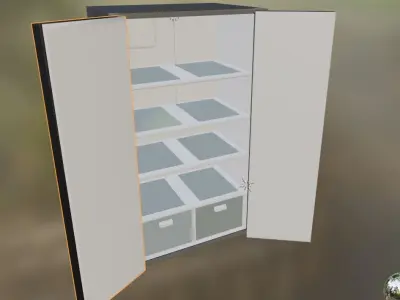 Fridge  Low-poly 3D model