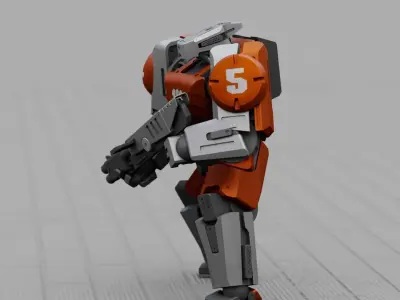 BATTLE DROID CRONOS RIGGED 3D model