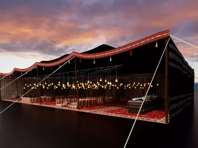 Traditional tent Bayt Al-Shaar 3D model