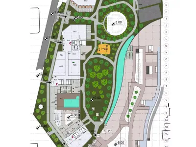 Highrise Residences Offices Shopping Mall Complex 3D model
