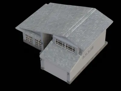 House Low-poly 3D model 17
