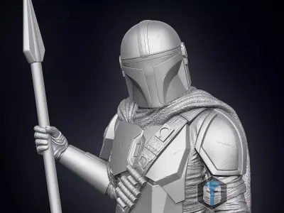 Mandalorian Figurine Season 2 - Pose 1 3D print model