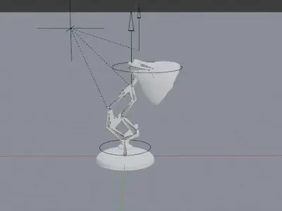 lamp pixar low poly Low-poly 3D model