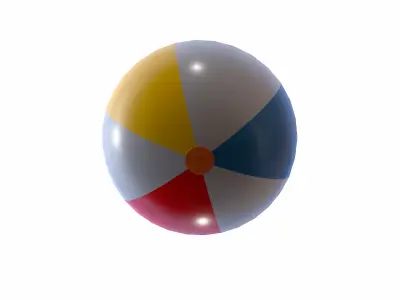  Beach Ball Low-poly PBR 