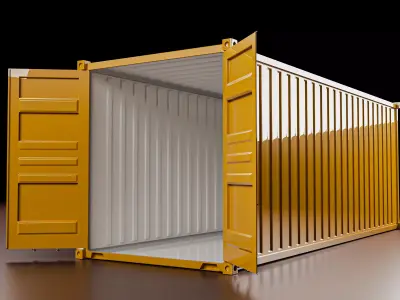 Shipping cargo containers Low-poly 3D model