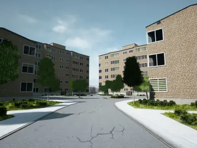 Parkway Garden Homes - O Block Chicago 3D model 3D model