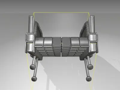 Futuristic Stairs - 21 - Basic Textures Low-poly 3D model