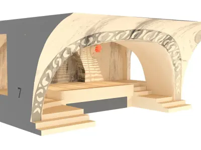 Jabbas Throne Area - small - 1-12 Blackseries 3D print model