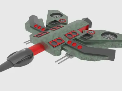 Cosmos 800-E Spaceship  Low-poly 3D model