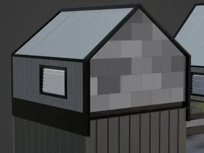 Modern House Low-poly 3D model 20