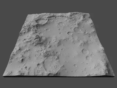 Terrain Moon 3D Print Model 3D print model
