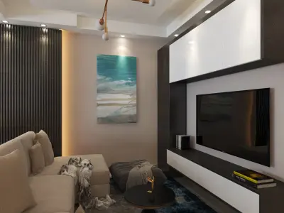 Dining and Living Room 3D model