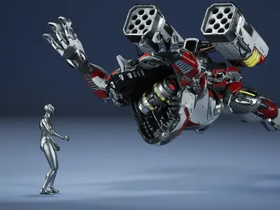 Sci-Fi Frog Low-poly 3D model