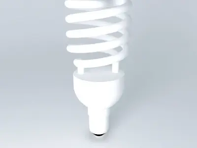 bulb spiral light Free 3D model